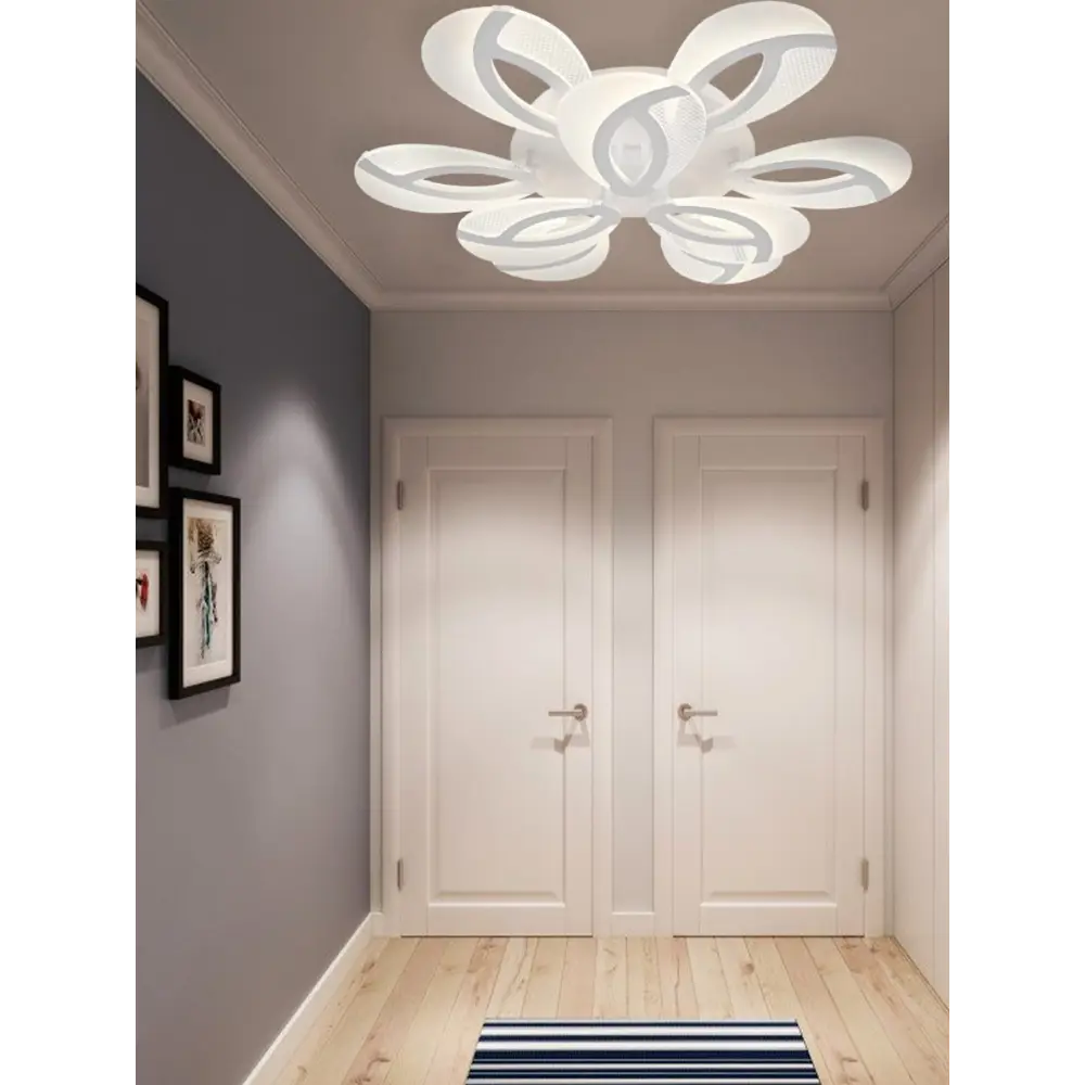 Фото 2 Люстра потолочная светодиодная Экономсвет Modern с пультом управления 130 м² регулируемый белый свет цвет белый