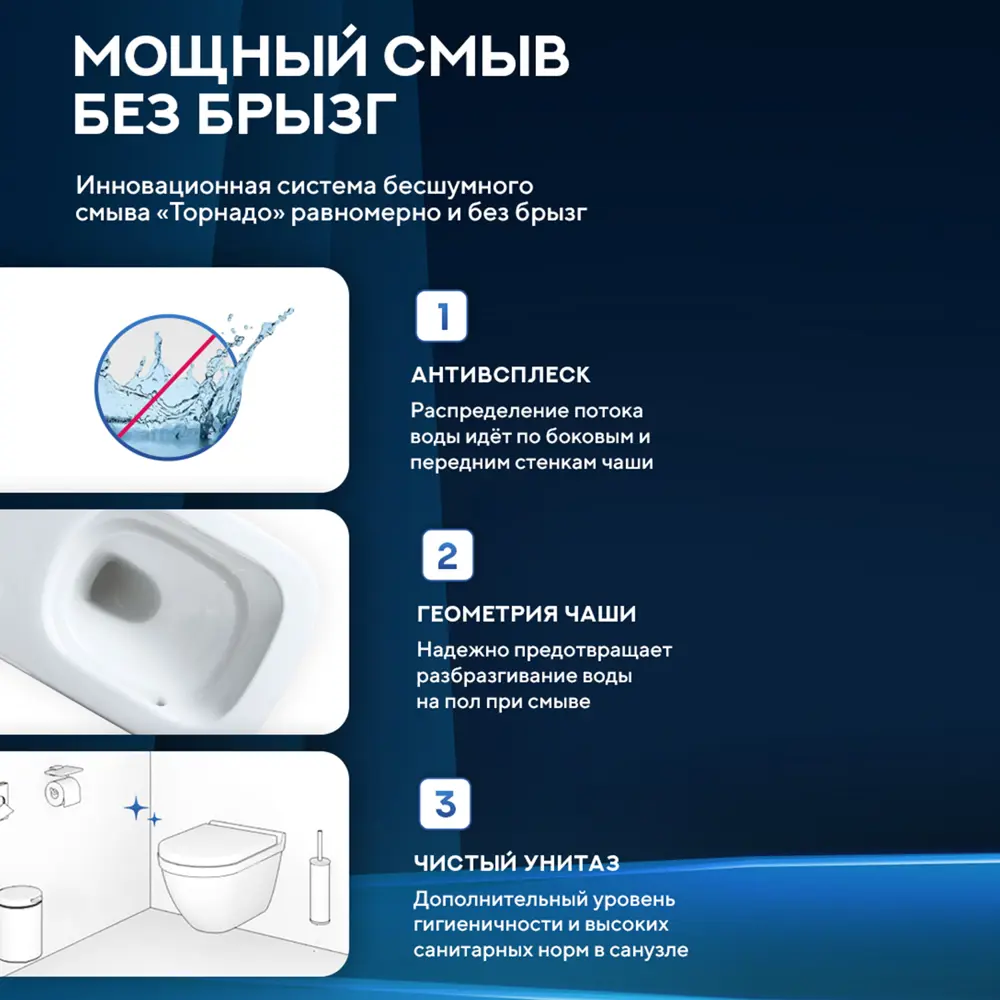 Фото 18 Комплект 6 в 1: инсталляция Grohe Solido 38811KFO с подвесным безободковым унитазом Amore di Mare Garda Tornado P310-T и сиденье микролифт