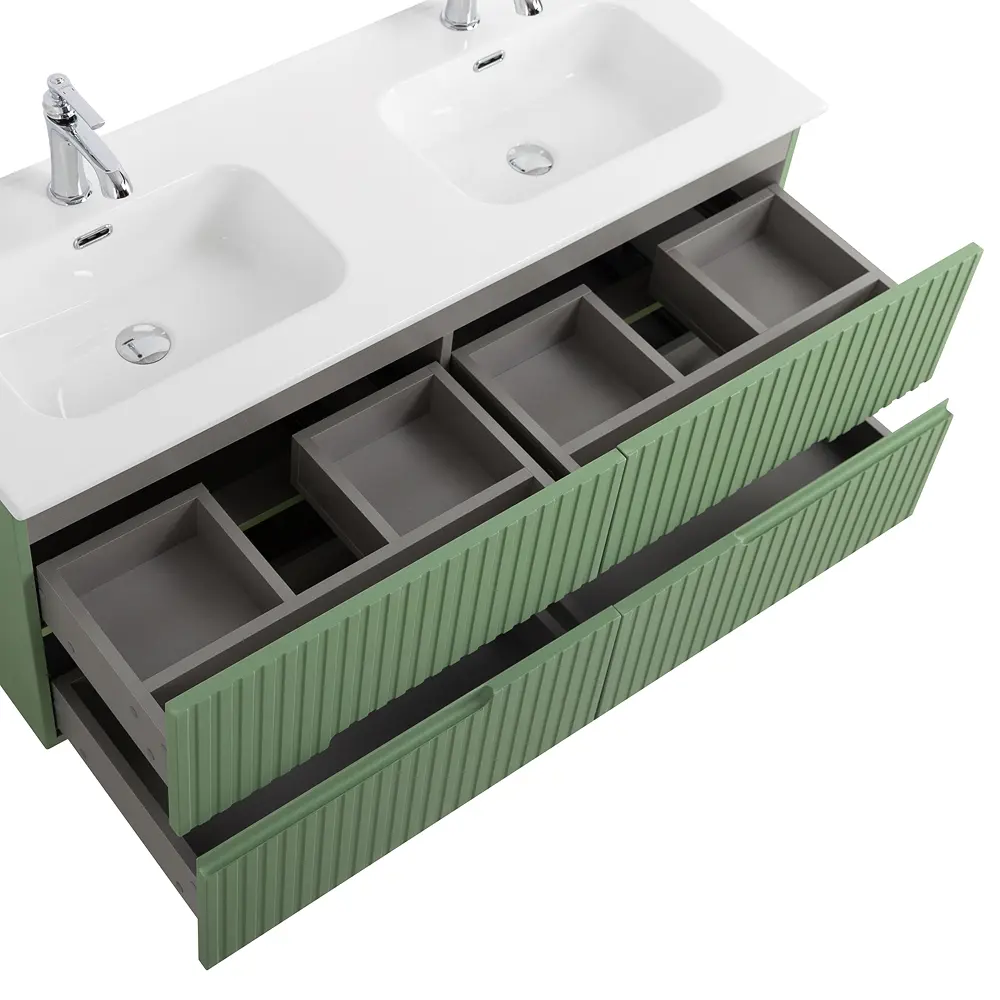 Фото 8 Тумба под раковину универсальная Cezares DUET-N-1200-4C-SO-2-PS-P 120см цвет фисташковый софт Фото 8 Тумба под раковину универсальная Cezares DUET-N-1200-4C-SO-2-PS-P 120см цвет фисташковый софт