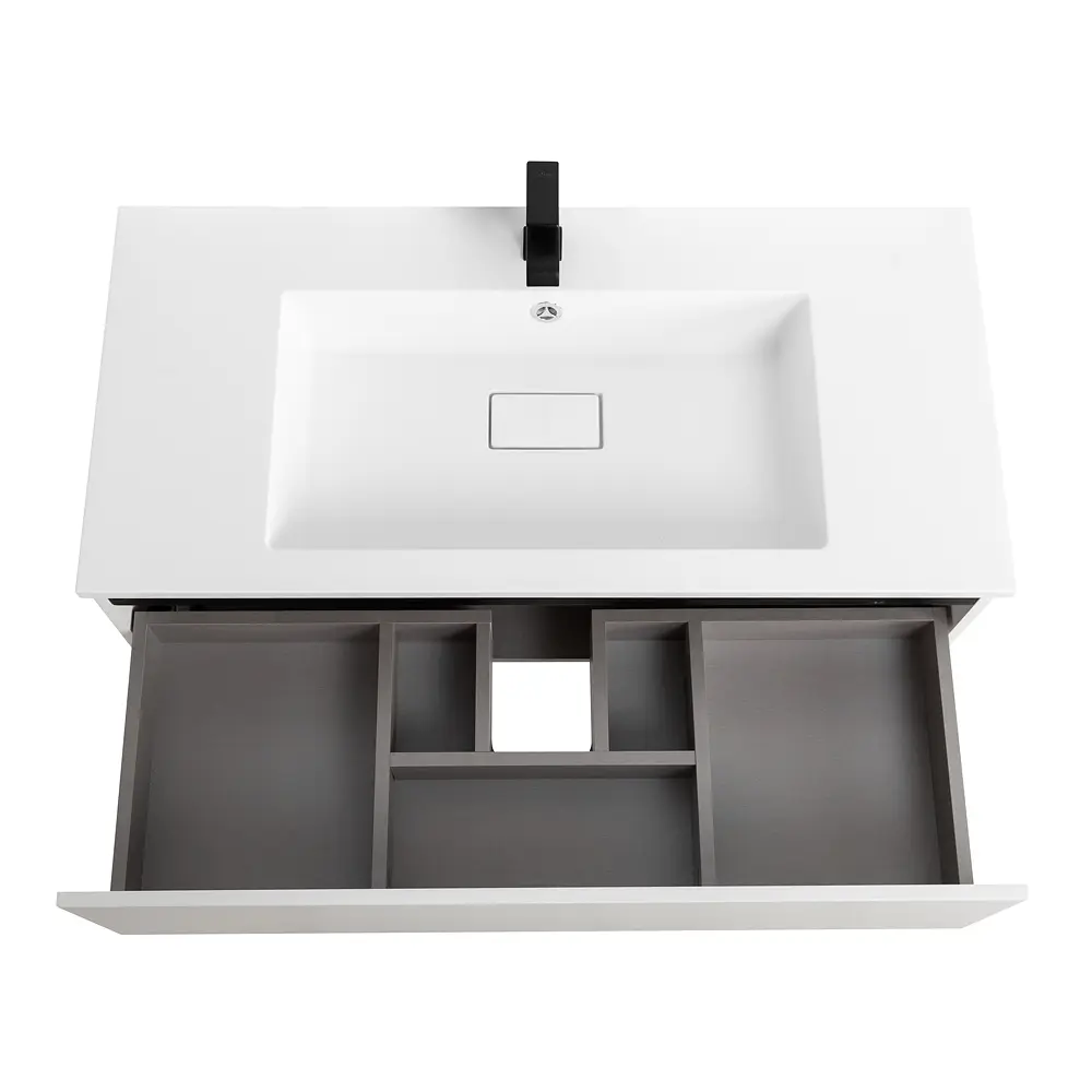 Фото 9 Тумба под раковину подвесная Cezares SLIDER-1000-1C-SO-BO 96.6см цвет bianco opaco