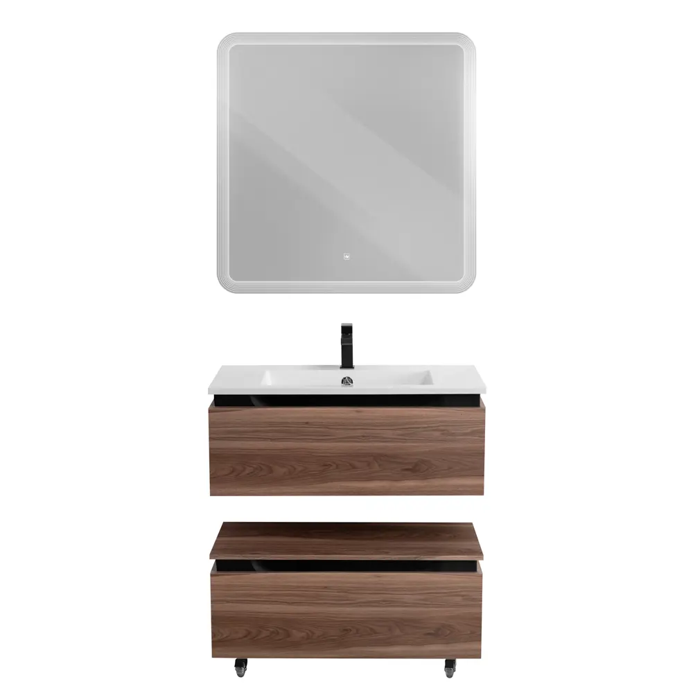 Фото 3 Тумба под раковину универсальная Cezares SLIDER-800-1C-PI-NA-P 76.6см цвет орех дымчатый