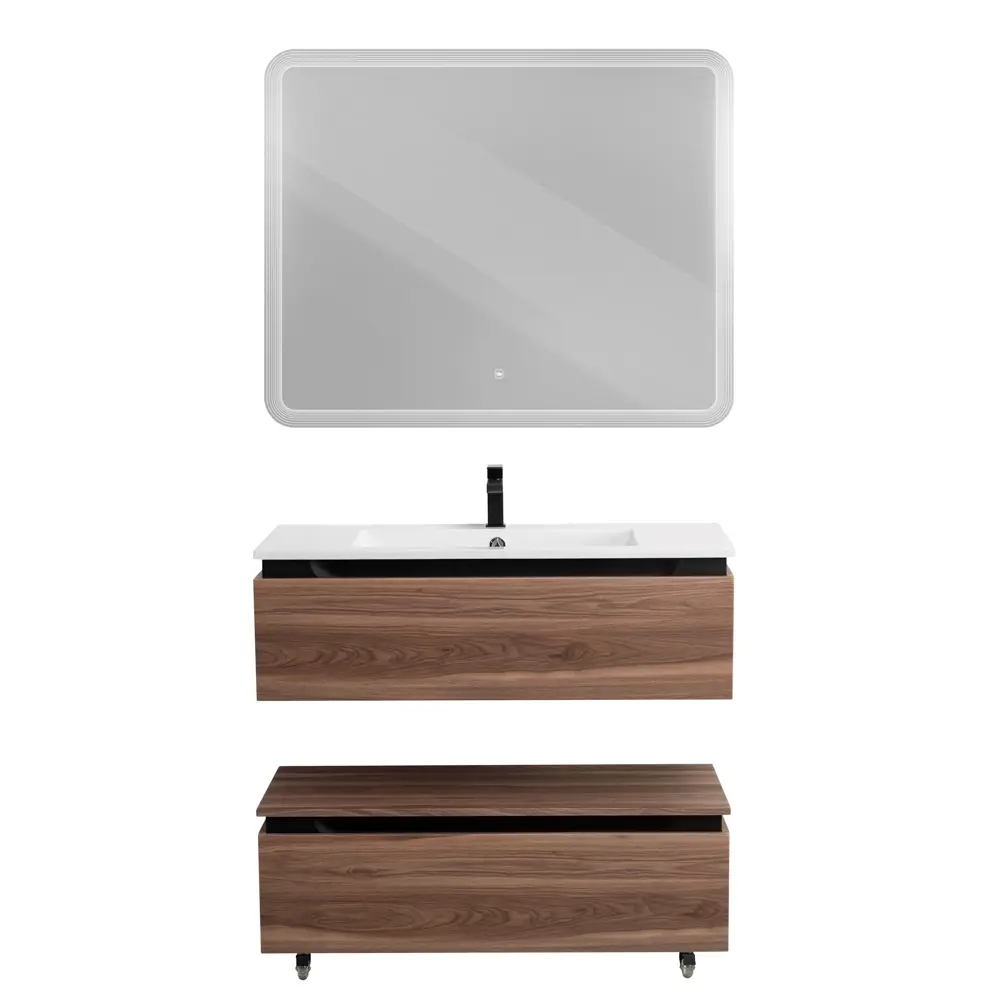 Фото 3 Тумба под раковину универсальная Cezares SLIDER-1000-1C-PI-NA-P 96.6см цвет орех дымчатый