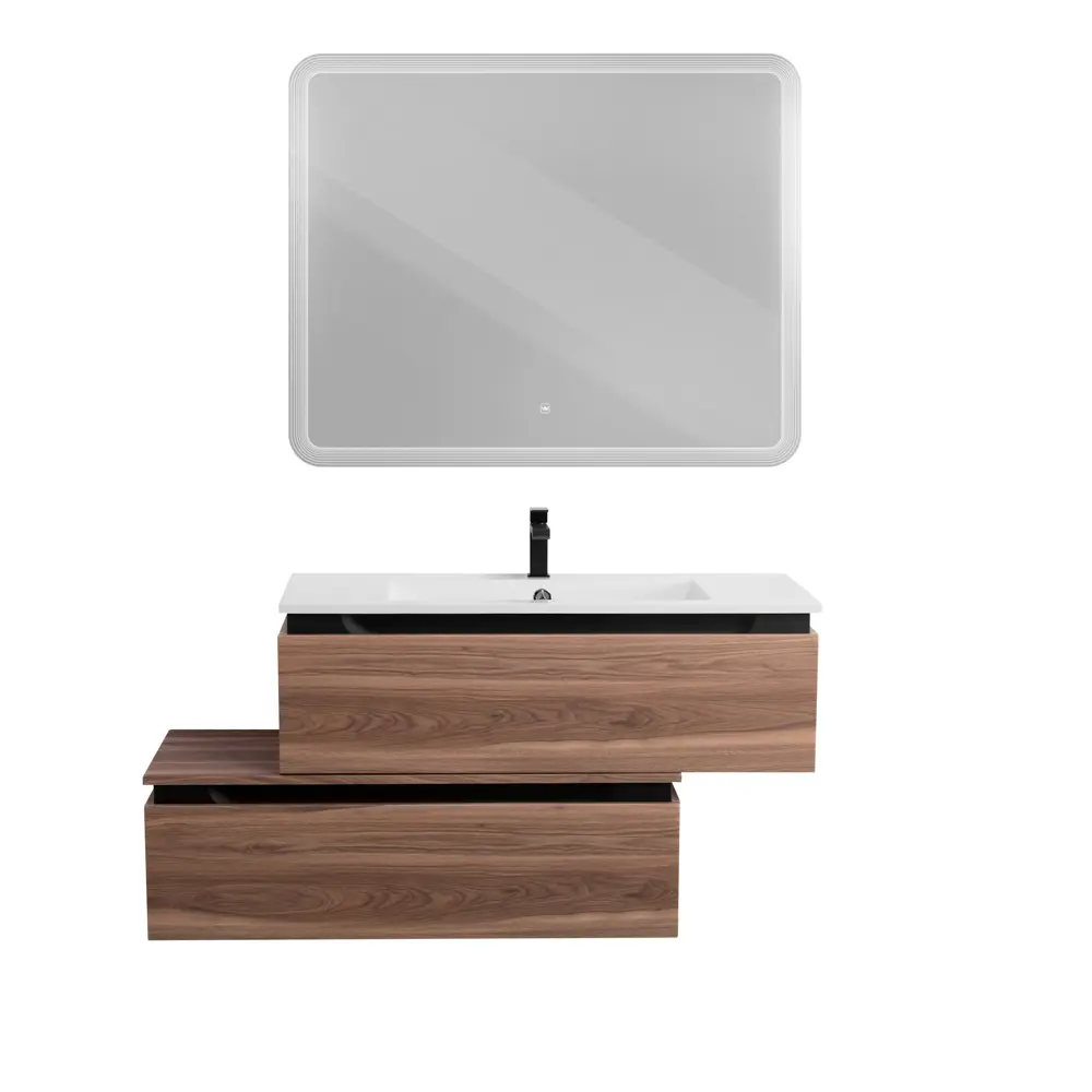 Фото 4 Тумба под раковину универсальная Cezares SLIDER-1000-1C-PI-NA-P 96.6см цвет орех дымчатый