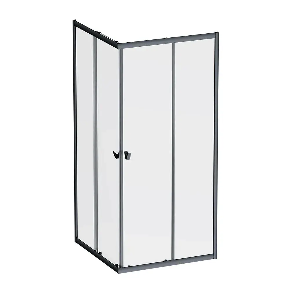 Фото 8 Душевой уголок Am.pm Suit WBSTG-403-9090-BT 90x90 см черный профиль стекло прозрачное