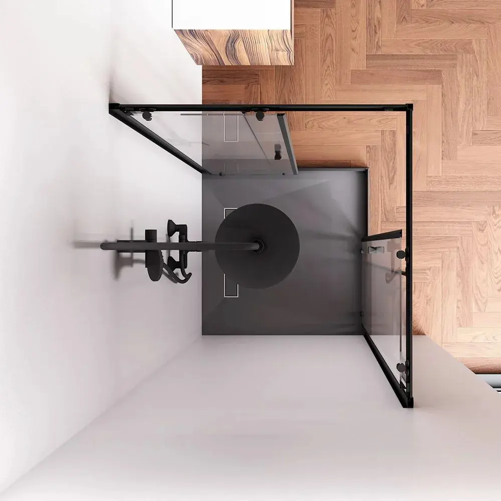 Фото 3 Душевой уголок Am.pm Suit WBSTG-403-9090-BT 90x90 см черный профиль стекло прозрачное