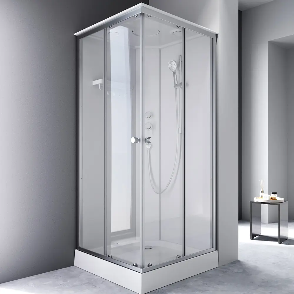 Фото 5 Душевая кабина Brava Square WBRC-403-090MT 90x90 поддон низкий квадрат, профиль хром Фото 5 Душевая кабина Brava Square WBRC-403-090MT 90x90 поддон низкий квадрат, профиль хром