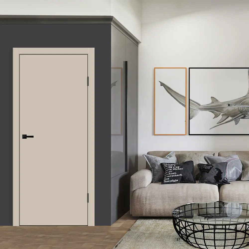 Фото 2 Комплект межкомнатной двери Velldoris Techno black глухая 200x70см ПЭТ цвет кварцит с коробом и наличниками Фото 2 Комплект межкомнатной двери Velldoris Techno black глухая 200x70см ПЭТ цвет кварцит с коробом и наличниками