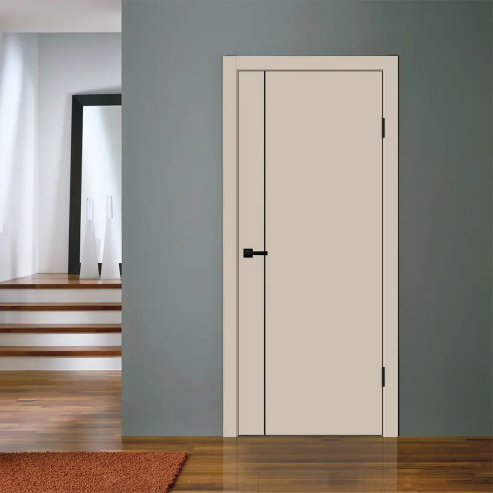 Фото 2 Комплект межкомнатной двери Velldoris Techno black M1 глухая 200x90см ПЭТ цвет кварцит с коробом и наличниками Фото 2 Комплект межкомнатной двери Velldoris Techno black M1 глухая 200x90см ПЭТ цвет кварцит с коробом и наличниками