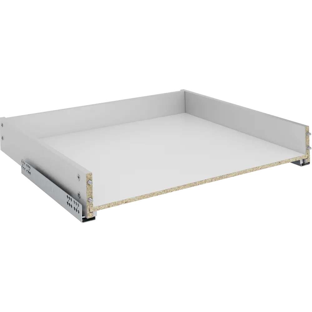 Фото 2 Выдвижной ящик для кухни 75.2x8.1x51.1 см KONSENSA ДСП цвет серый Фото 2 Выдвижной ящик для кухни 75.2x8.1x51.1 см KONSENSA ДСП цвет серый