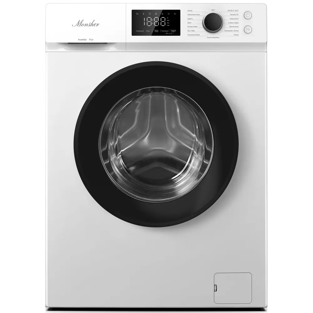Фото Стиральная машина Monsher Mwm 500 blanc 60x84x54см 9 кг цвет белый Фото Стиральная машина Monsher Mwm 500 blanc 60x84x54см 9 кг цвет белый