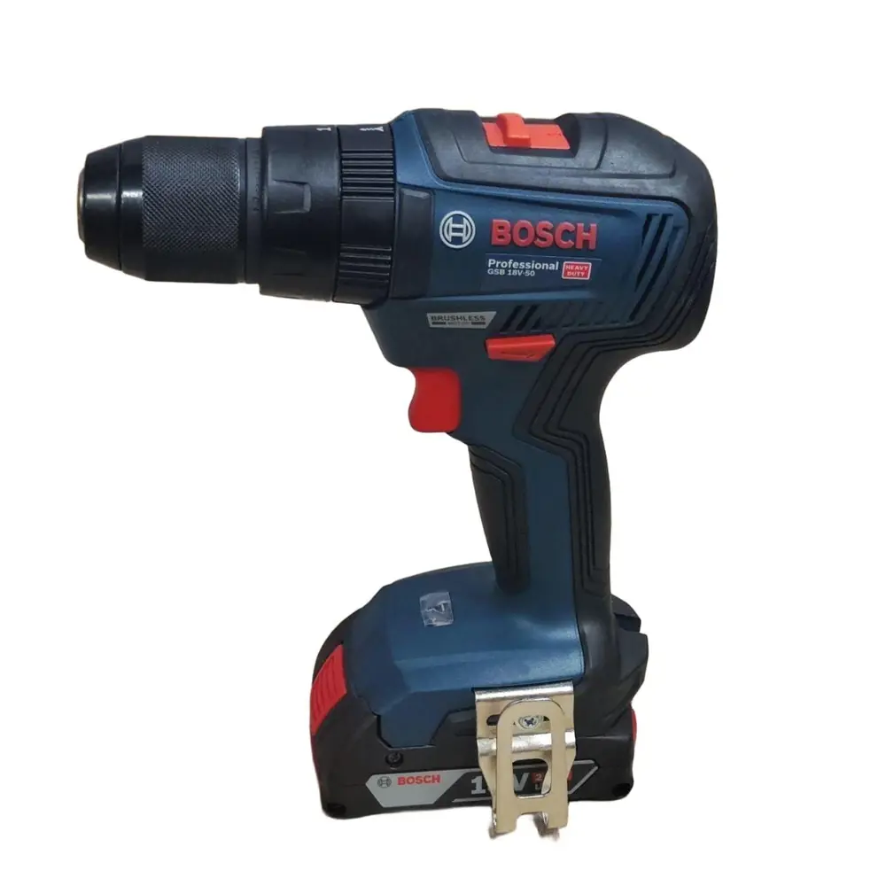 Фото 5 Дрель-шуруповерт аккумуляторная ударная бесщеточная Bosch Professional GSB 18V-50 06019H5120, 18 В Li-Ion 2x2 Ач