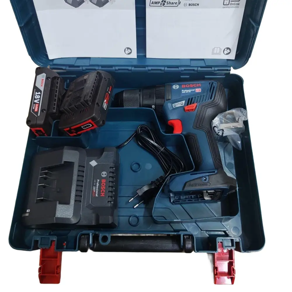 Фото 3 Дрель-шуруповерт аккумуляторная ударная бесщеточная Bosch Professional GSB 18V-50 06019H5120, 18 В Li-Ion 2x2 Ач