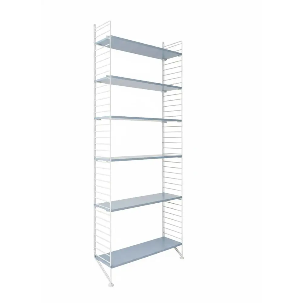 Фото Стеллаж Scandi systems 6 полок 80x200x30 см ЛДСП цвет голубой