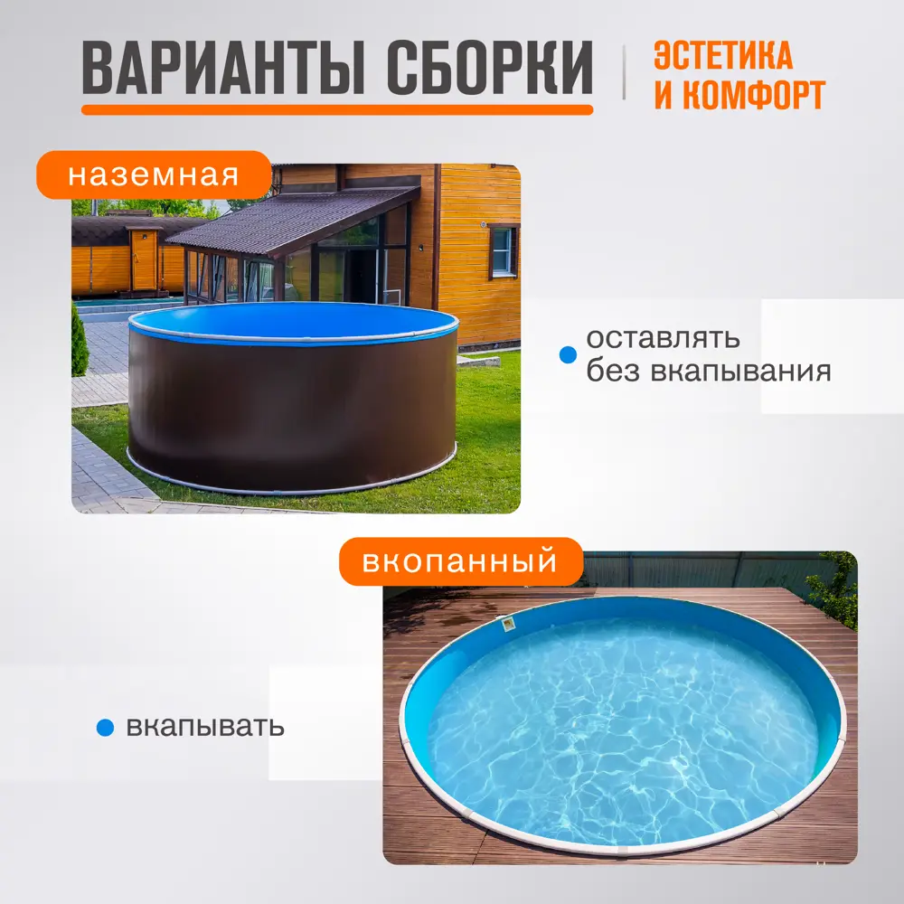 Фото 5 Бассейн каркасный круглый Larimar PC4500204LP 450x125 см 19700 л