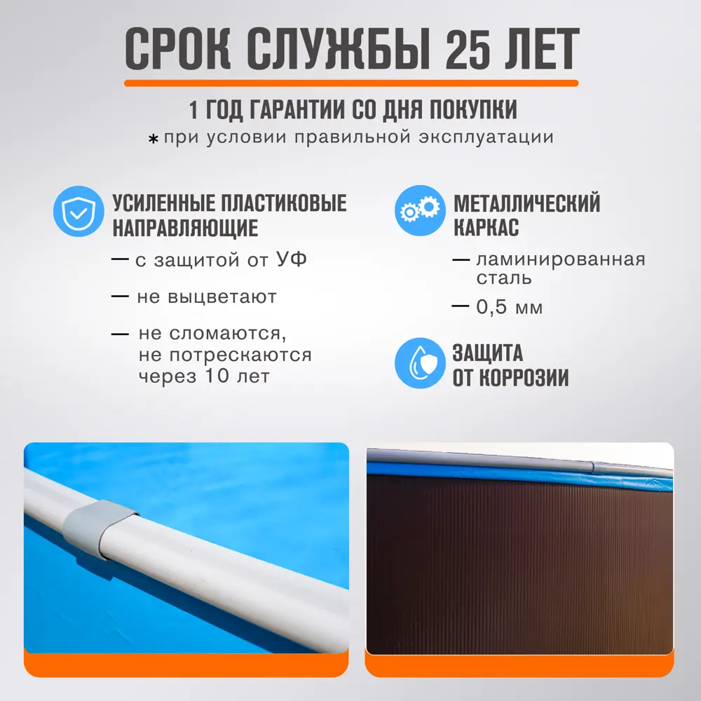 Фото 2 Бассейн каркасный круглый Larimar PC5500304LP 550x125 см 28400 л