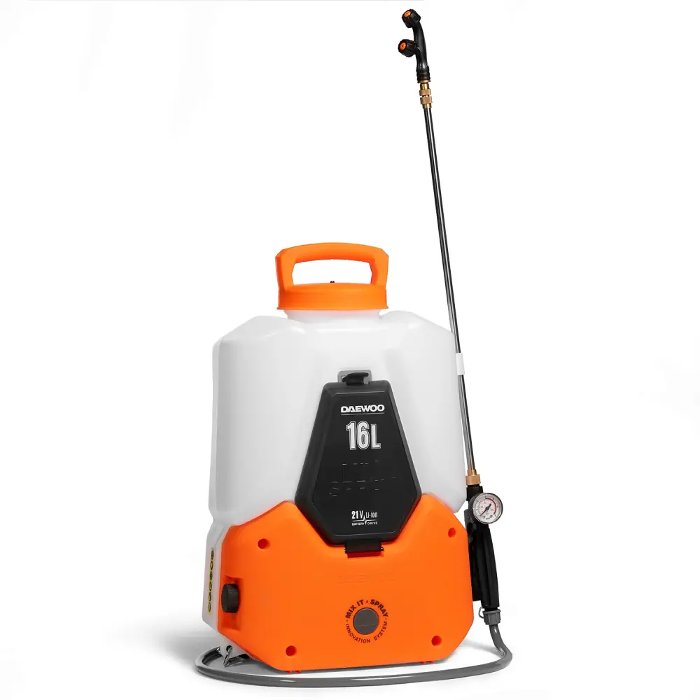 Фото 3 Опрыскиватель аккумуляторный ранцевый Daewoo DSA 1621Li SET 16 л 21 В АКБ и ЗУ в комплекте Фото 3 Опрыскиватель аккумуляторный ранцевый Daewoo DSA 1621Li SET 16 л 21 В АКБ и ЗУ в комплекте