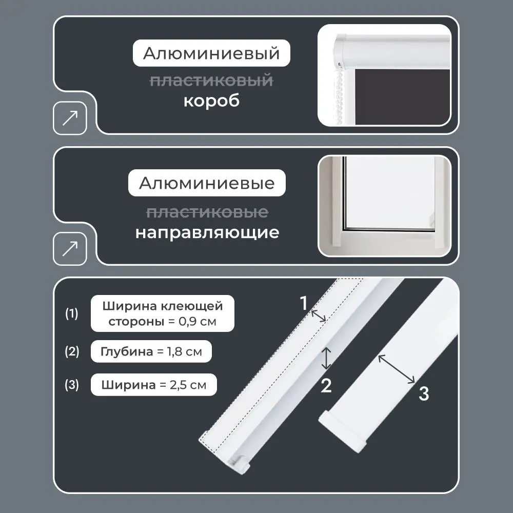 Фото 8 Рулонная штора блэкаут Унистайл LKRBLCHE084130 84x130 см, черный Фото 8 Рулонная штора блэкаут Унистайл LKRBLCHE084130 84x130 см, черный