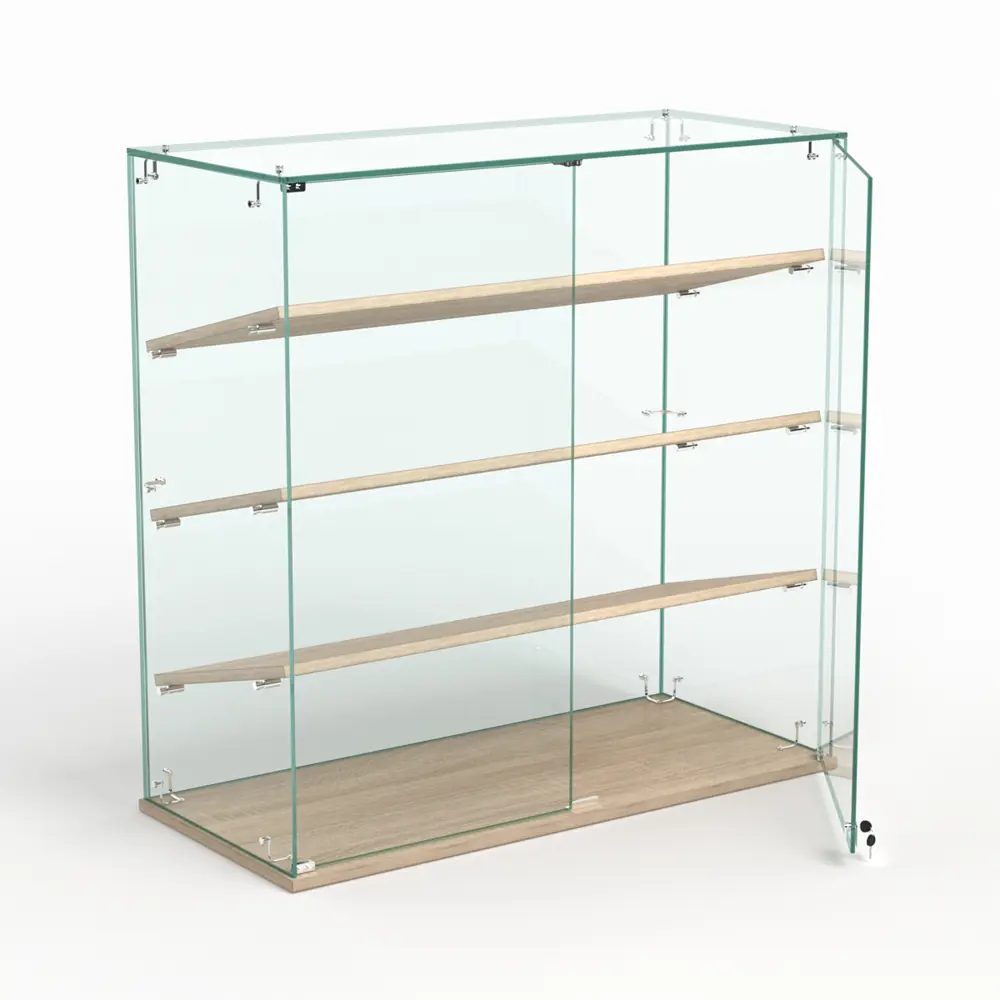 Фото Витрина Сладость №1-П для выпечки 90x90x40 см стекло цвет дуб сонома