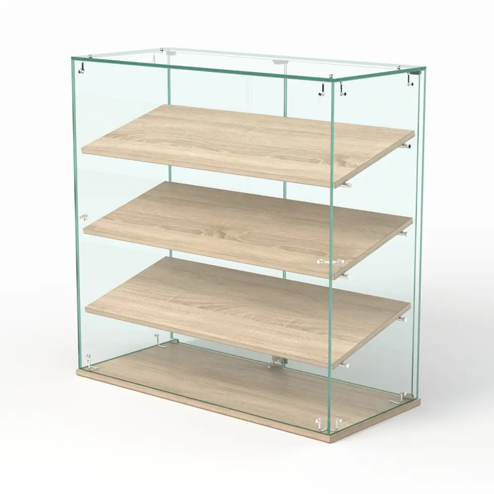 Фото 2 Витрина Сладость №1-П для выпечки 90x90x40 см стекло цвет дуб сонома