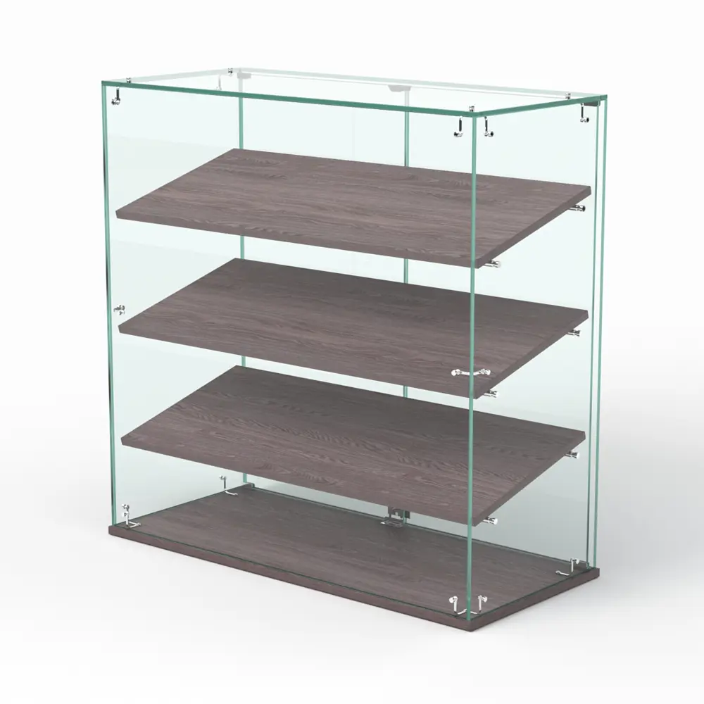 Фото Витрина Сладость №1-П для выпечки 90x90x40 см стекло цвет ясень анкор темный - u31105