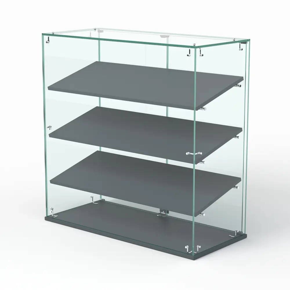 Фото Витрина Сладость №1-П для выпечки 90x90x40 см стекло цвет темно-серый