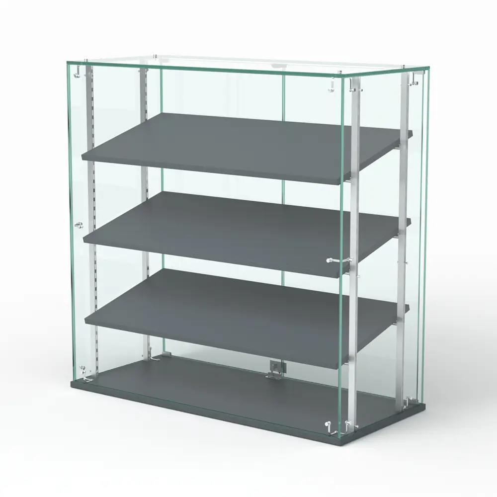 Фото Витрина Сладость №1-РЕГ-П 90x90x40 см стекло цвет темно-серый