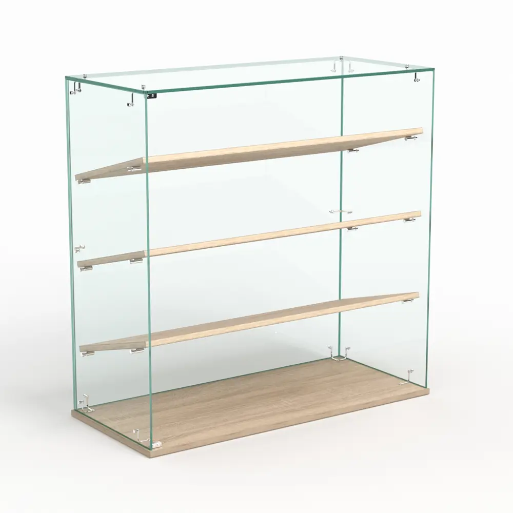 Фото Витрина Сладость №1-О-П для выпечки 90x90x40 см стекло цвет дуб сонома