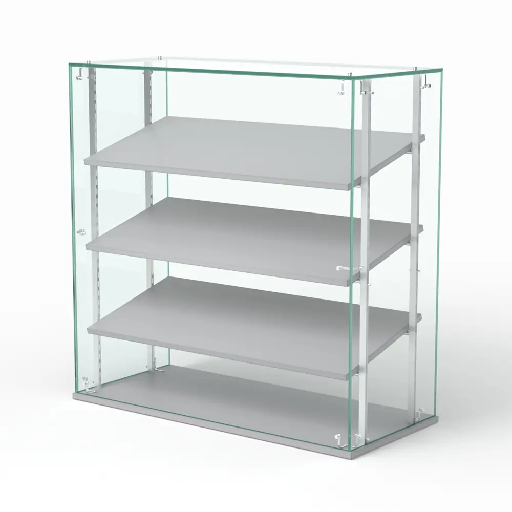 Фото Витрина Сладость №1-О-РЕГ-П 90x90x40 см стекло цвет серый