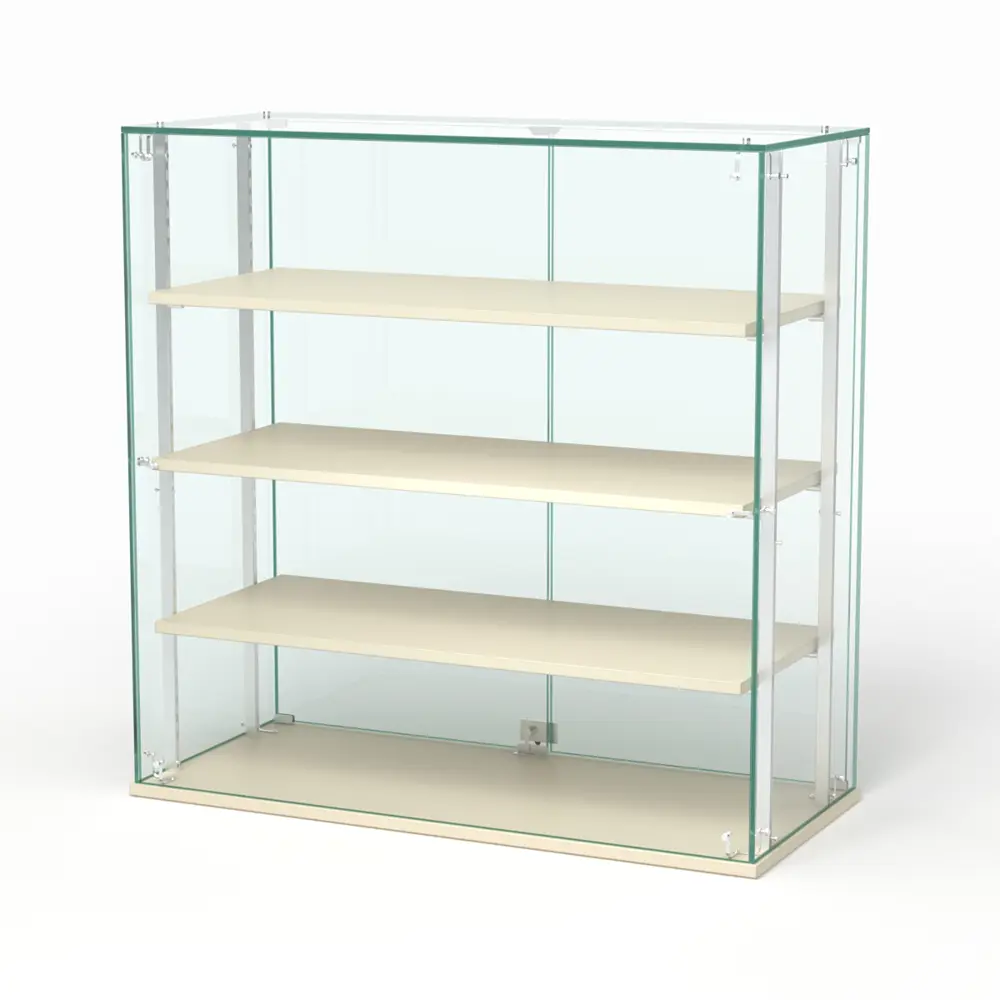 Фото Витрина Сладость №1А-РЕГ-П 90x90x40 см стекло цвет крем вайс