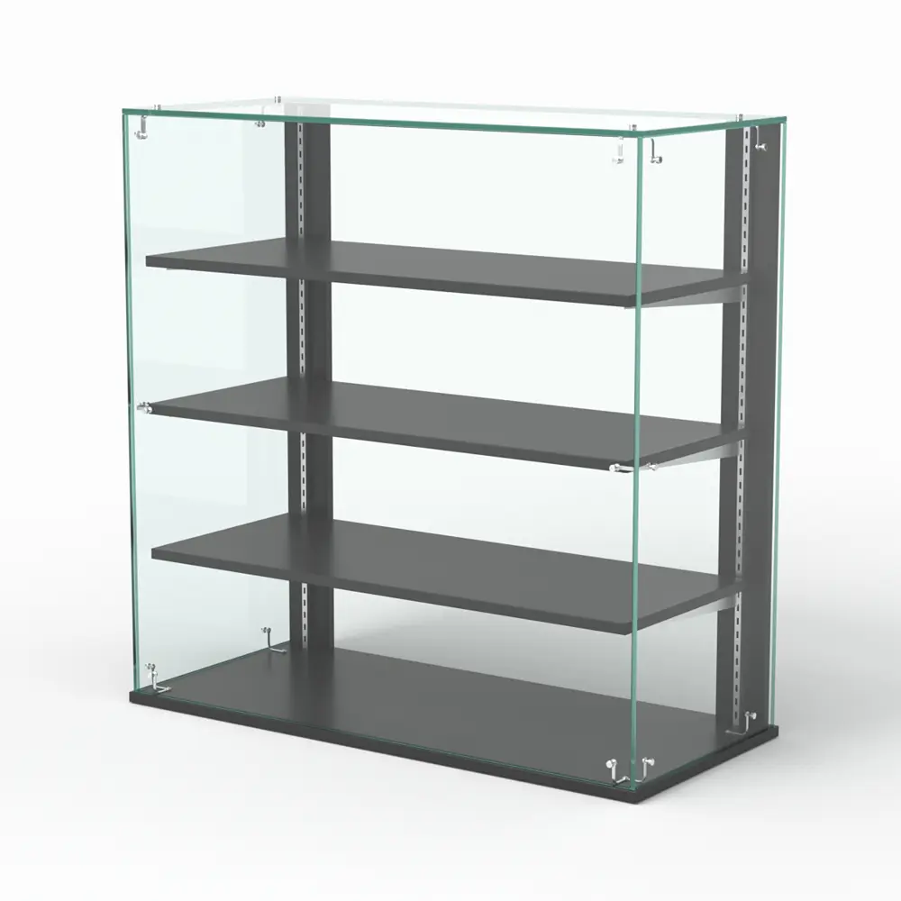 Фото Витрина Сладость №1А-О-НЕО-П для выпечки90x90x40 см стекло цвет черный