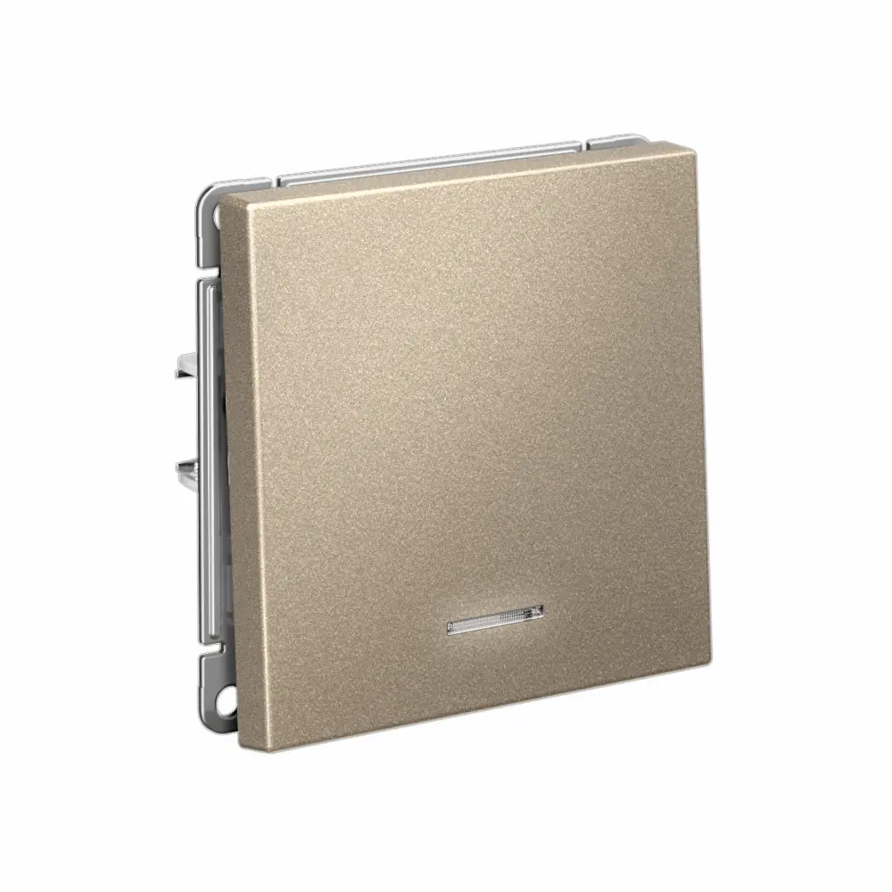 Фото 2 Выключатель встраиваемый Systeme electric ArtGallery GAL000513 1 клавиша цвет шампань Фото 2 Выключатель встраиваемый Systeme electric ArtGallery GAL000513 1 клавиша цвет шампань