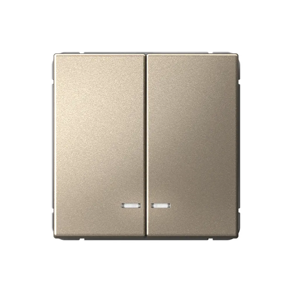 Фото Выключатель встраиваемый Systeme electric ArtGallery GAL000553 2 клавиши цвет шампань
