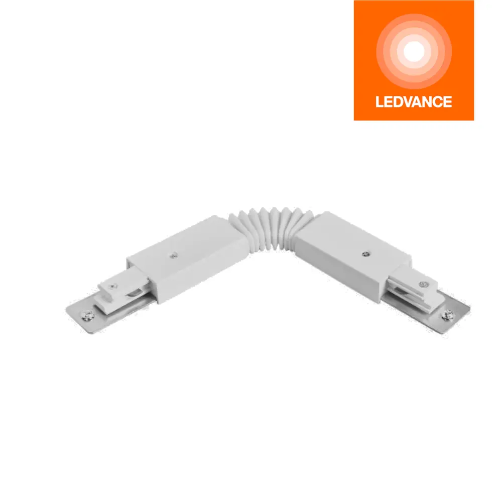 Фото Коннектор Ledvance 4099854256400 прямой гибкий для соединения трековых шинопроводов накладной/подвесной однофазный цвет белый