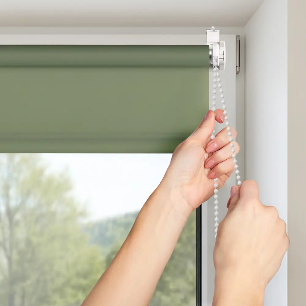 Фото 3 Рулонная штора Franc gardiner GLASGOW 93x160 см цвет оливковый