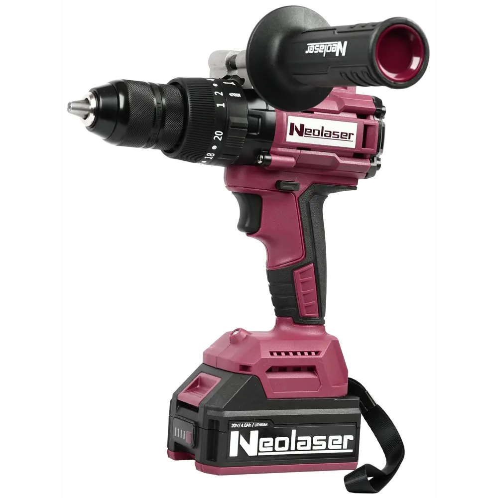 Фото 4 Дрель-шуруповерт аккумуляторная бесщеточная ударная Neolaser NCDB-120, 20 В Li-ion 2x4 Ач Фото 4 Дрель-шуруповерт аккумуляторная бесщеточная ударная Neolaser NCDB-120, 20 В Li-ion 2x4 Ач