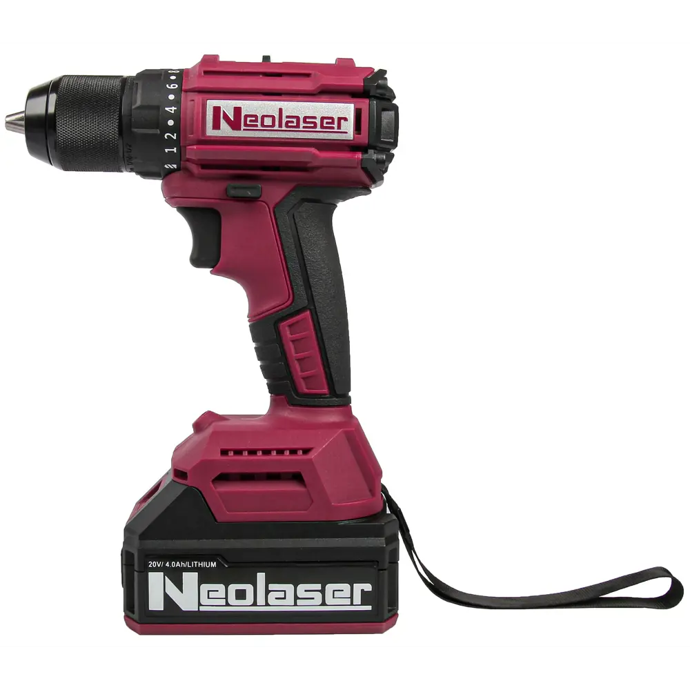 Фото 5 Дрель-шуруповерт аккумуляторная бесщеточная Neolaser NCDB-63, 20 В Li-ion 2x4 Ач