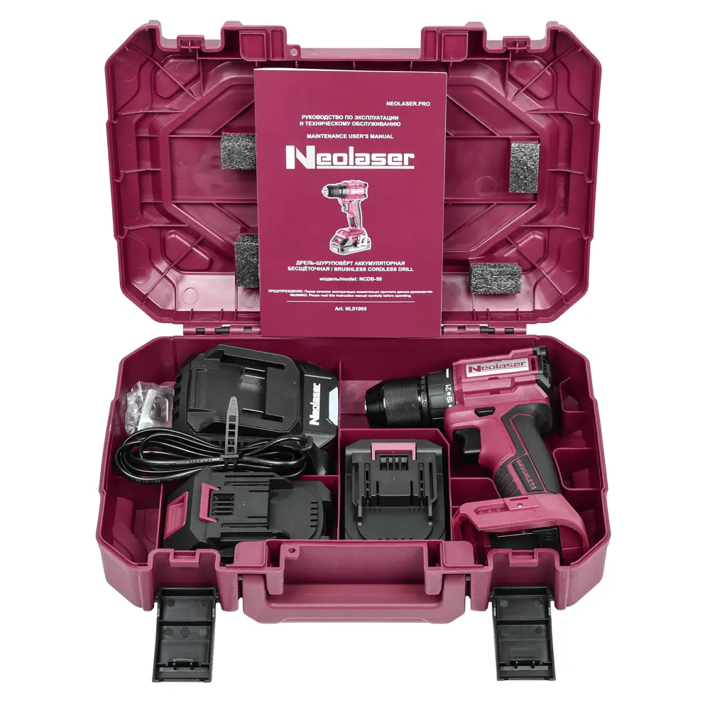Фото 14 Дрель-шуруповерт аккумуляторная бесщеточная Neolaser NCDB-50, 20 В Li-ion 2x2.5 Ач Фото 14 Дрель-шуруповерт аккумуляторная бесщеточная Neolaser NCDB-50, 20 В Li-ion 2x2.5 Ач