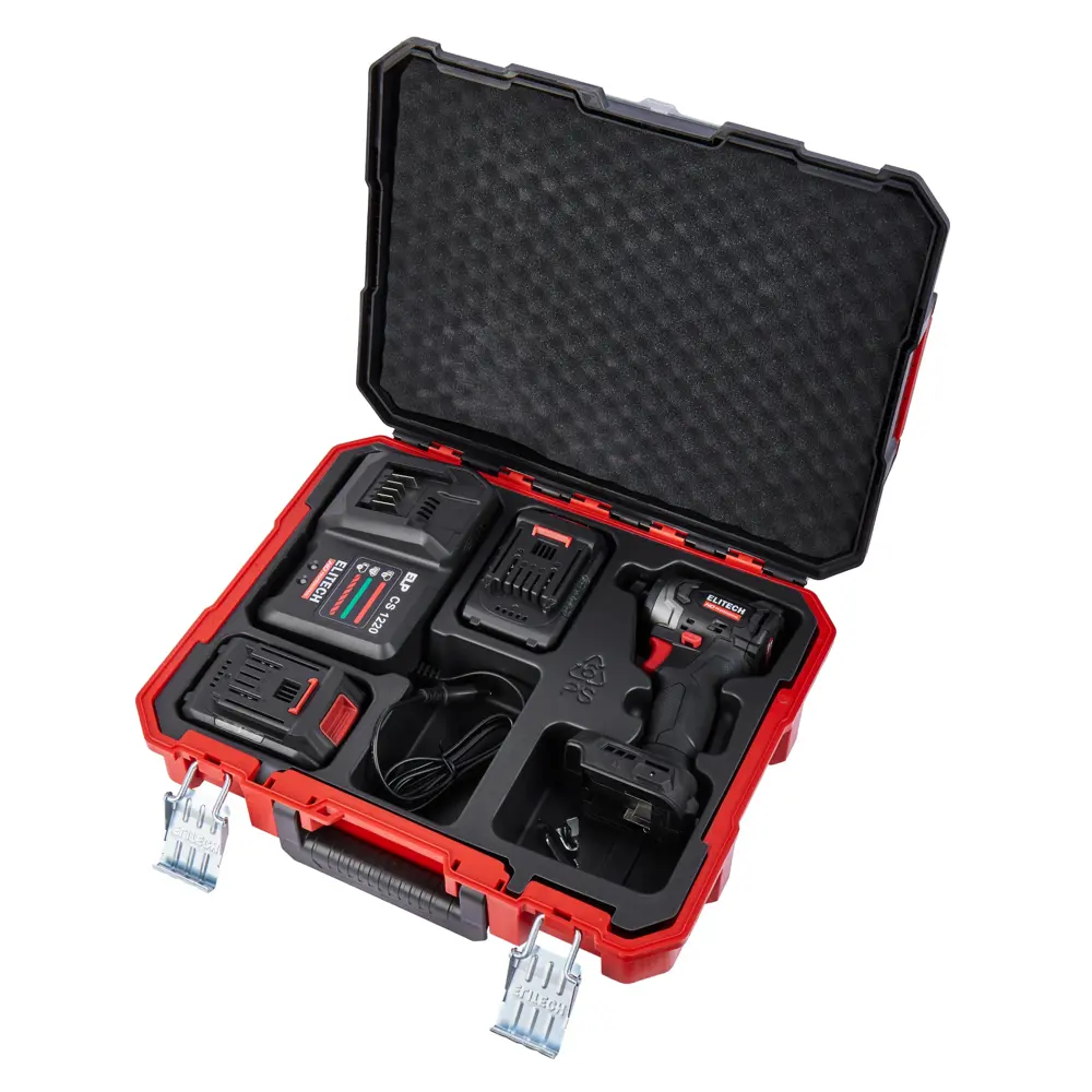 Фото 9 Винтоверт ударный аккумуляторный Elitech HD CS2003SL, 20 В Li-Ion 2x2 Ач