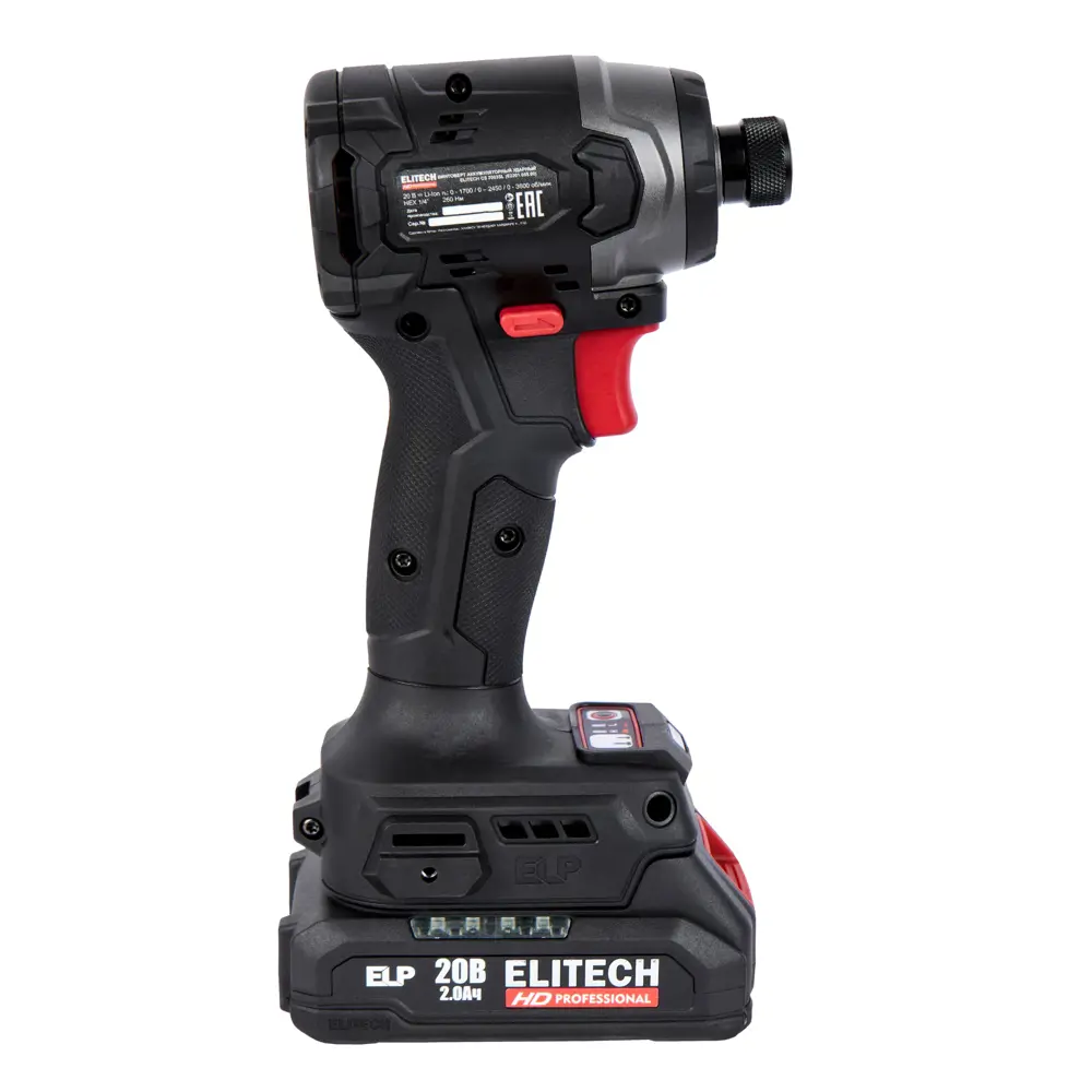 Фото 4 Винтоверт ударный аккумуляторный Elitech HD CS2003SL, 20 В Li-Ion 2x2 Ач