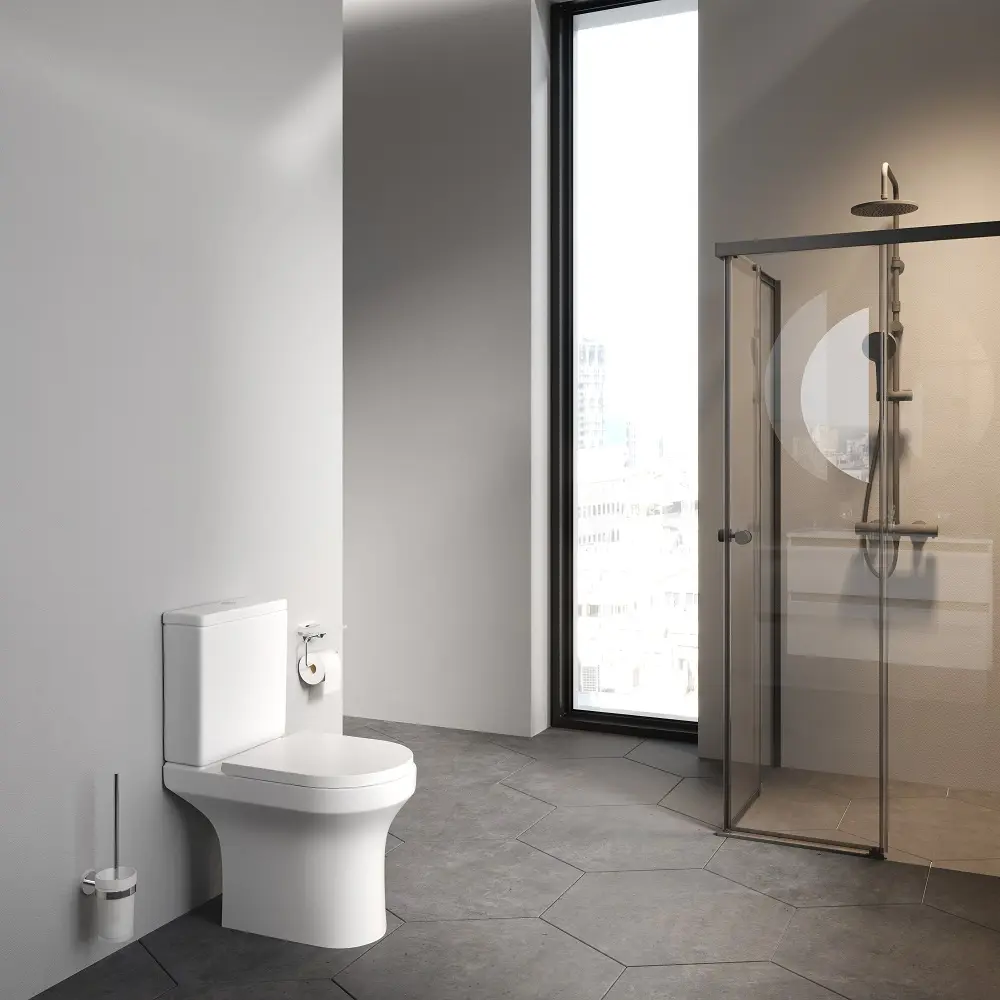 Фото 4 Унитаз-компакт Am.pm Juno TJN8601ST безободковый белый с сиденьем