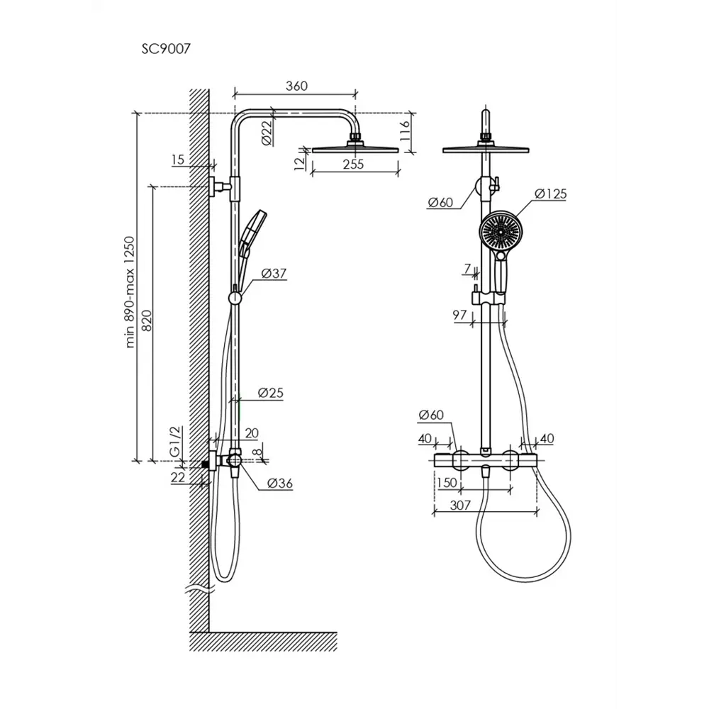 Фото 3 Душевая система SANCOS SC9007BN со смесителем 3 режимов цвет брашированный никель Фото 3 Душевая система SANCOS SC9007BN со смесителем 3 режимов цвет брашированный никель