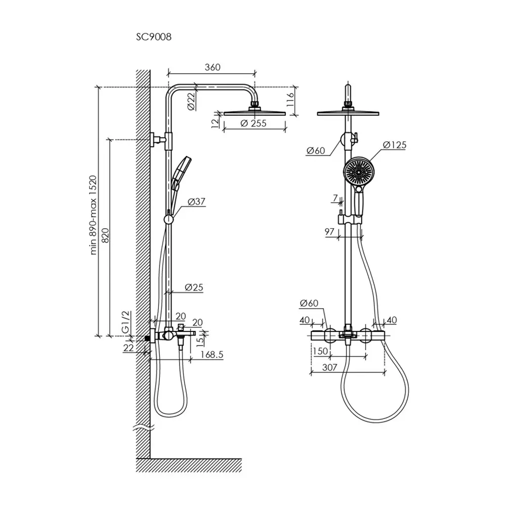 Фото 3 Душевая система SANCOS SC9008BN со смесителем 3 режимов цвет брашированный никель Фото 3 Душевая система SANCOS SC9008BN со смесителем 3 режимов цвет брашированный никель