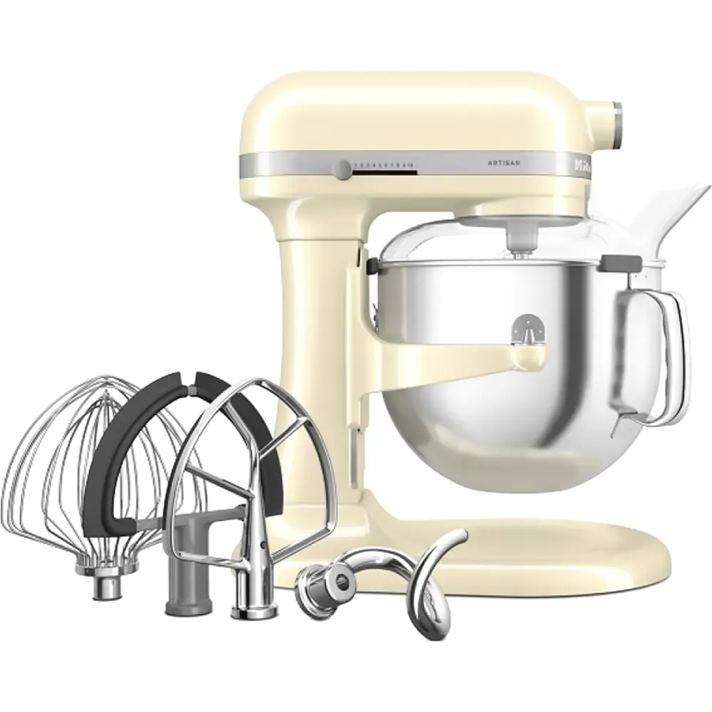 Фото 5 Настольный миксер с подъемной чашей KitchenAid Artisan 5KSM70SHXEAC 6.7 л кремовый Фото 5 Настольный миксер с подъемной чашей KitchenAid Artisan 5KSM70SHXEAC 6.7 л кремовый
