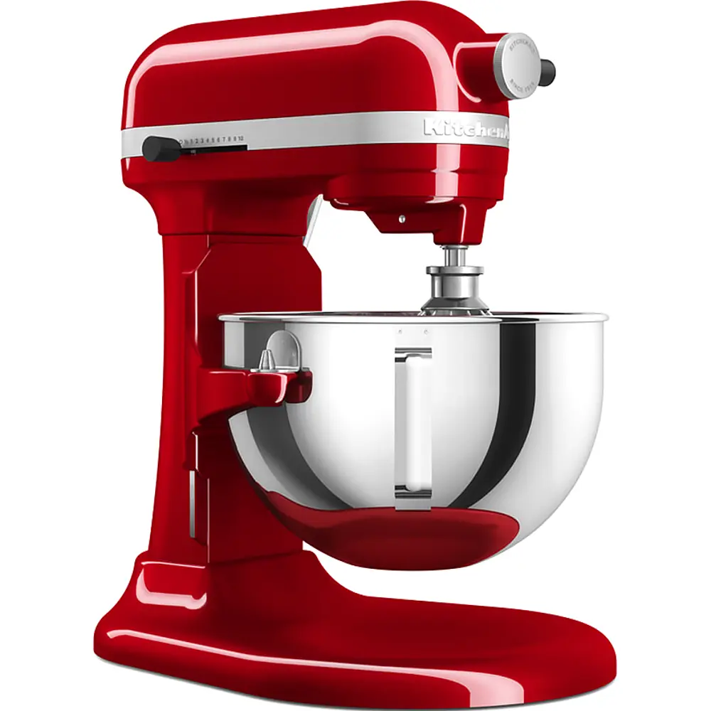 Фото 2 Настольный миксер с подъемной чашей KitchenAid Heavy Duty 5KSM55SXXEER 5.2 л красный