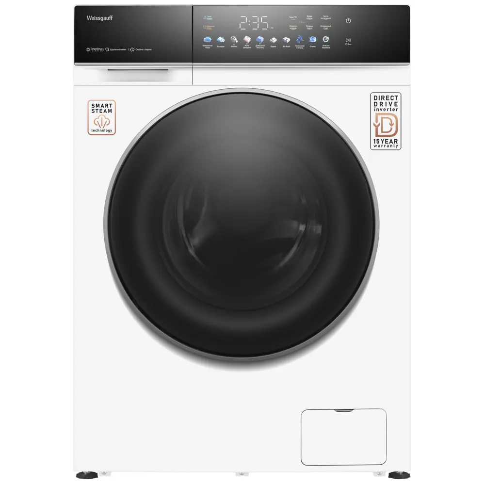 Фото Стиральная машина с сушкой Weissgauff Wmd 62210 direct drive touch inverter steam 59.5x85x62.8 см 10.5 кг цвет белый Фото Стиральная машина с сушкой Weissgauff Wmd 62210 direct drive touch inverter steam 59.5x85x62.8 см 10.5 кг цвет белый