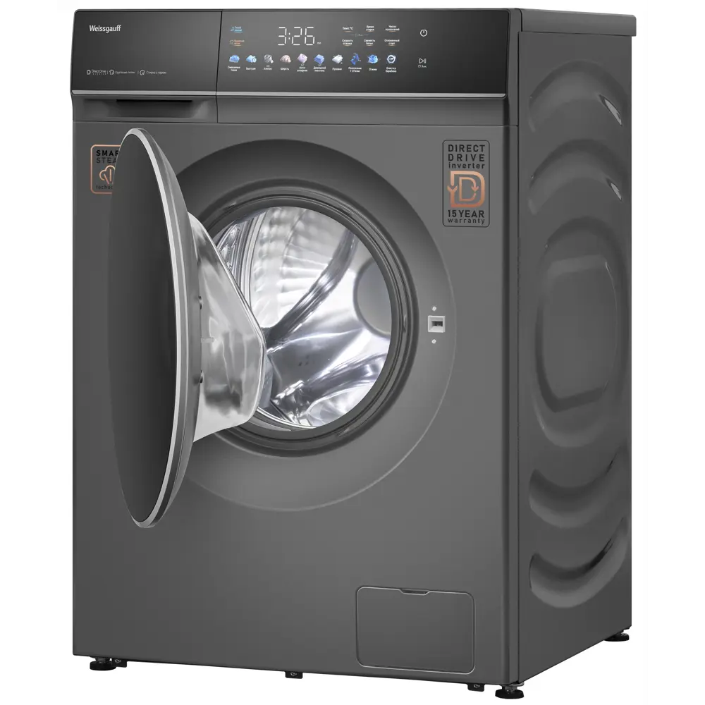 Фото 5 Стиральная машина Weissgauff Wm 62210 direct drive touch inverter steam grey 59.5x85x62 см 10.5 кг цвет серый Фото 5 Стиральная машина Weissgauff Wm 62210 direct drive touch inverter steam grey 59.5x85x62 см 10.5 кг цвет серый