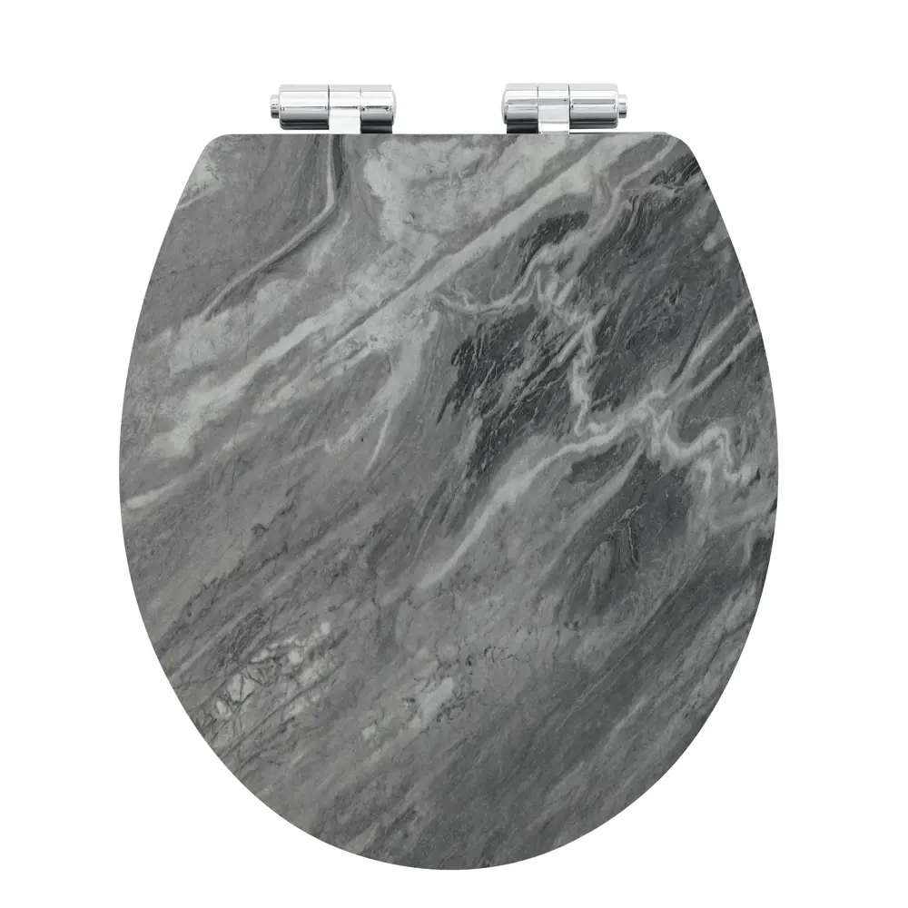 Фото Сиденье для унитаза KONSENSA Терни с микролифтом цвет серый мрамор Фото Сиденье для унитаза KONSENSA Терни с микролифтом цвет серый мрамор