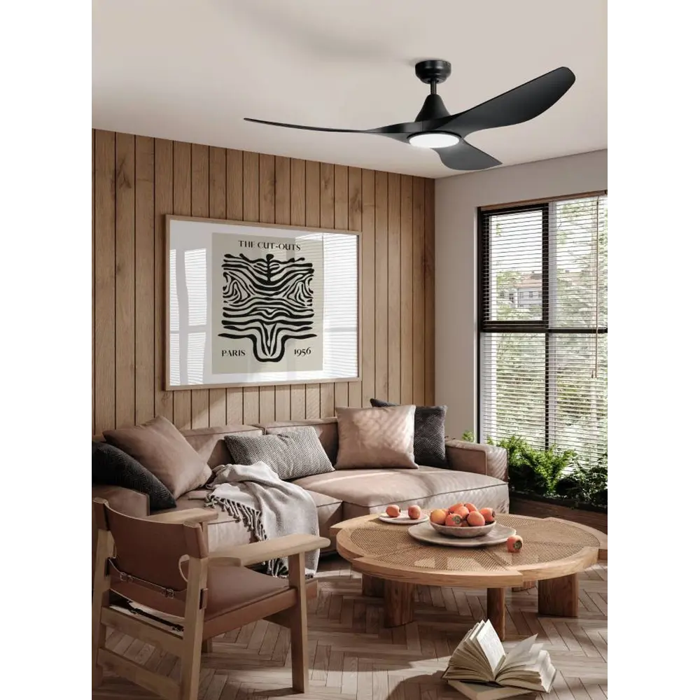 Фото 2 Люстра-вентилятор светодиодная Eglo 35114 с пультом 7 м² освещение от 20 до 40 м² вентиляция теплый белый свет цвет черный