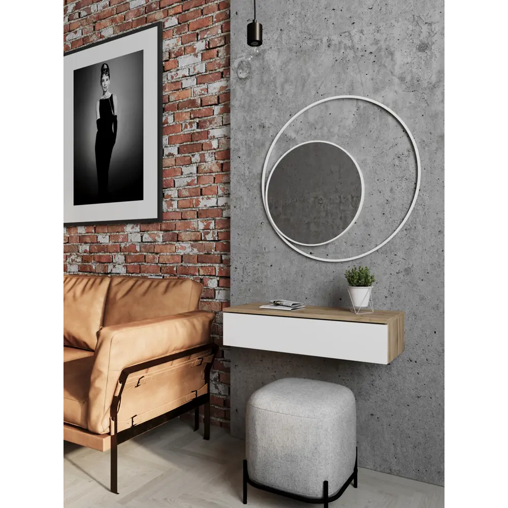 Фото 3 Зеркало с рамой Z02W 76x76 см цвет белый