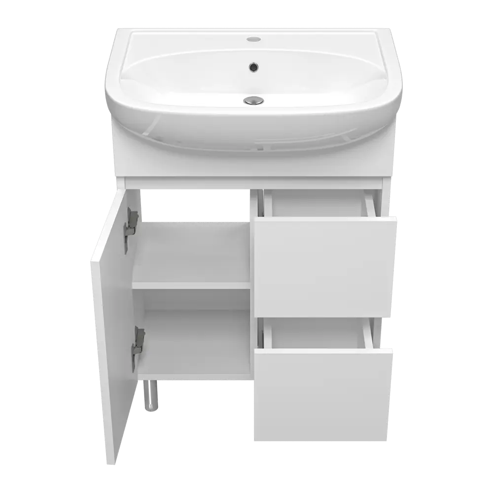 Фото 10 Тумба под раковину Misty Амур УТ000009448 60см с раковиной цвет белый Фото 10 Тумба под раковину Misty Амур УТ000009448 60см с раковиной цвет белый